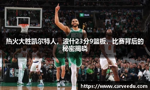 热火大胜凯尔特人，波什23分9篮板，比赛背后的秘密揭晓
